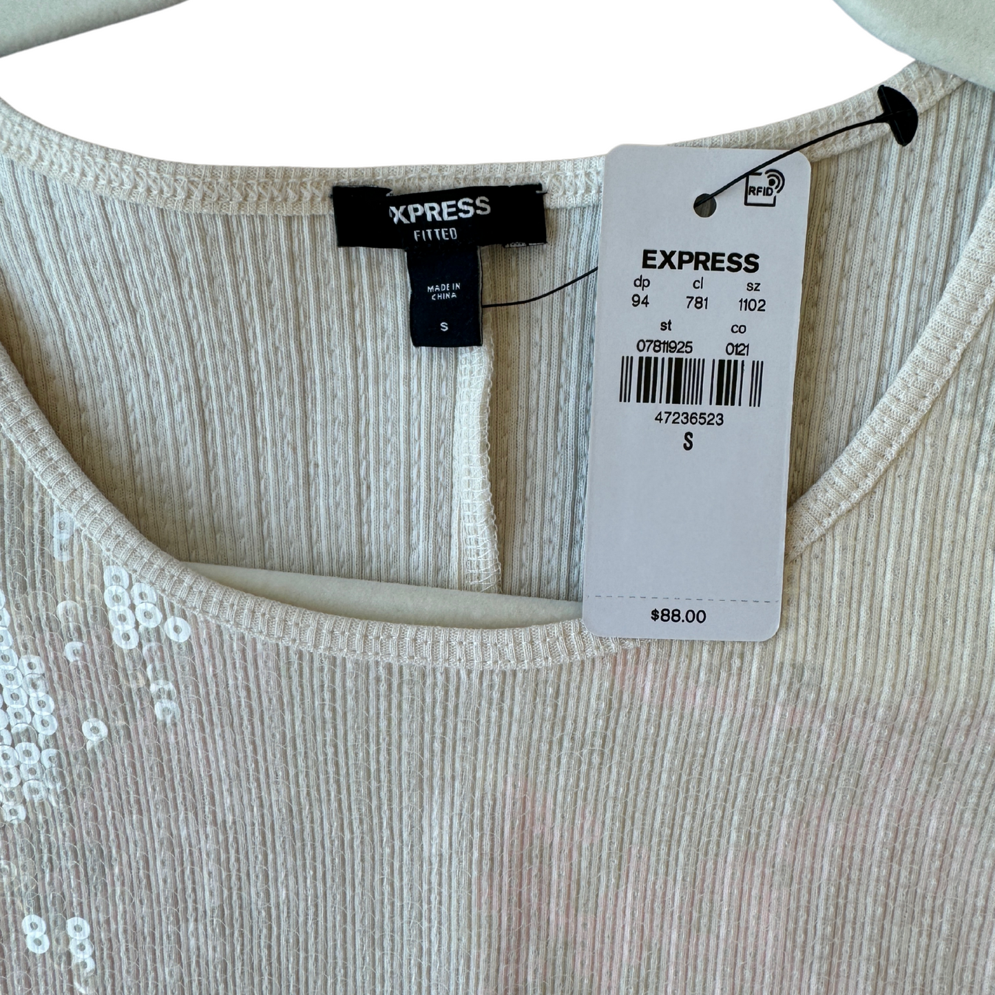 White Sequin Mini Preloved Mini Dress