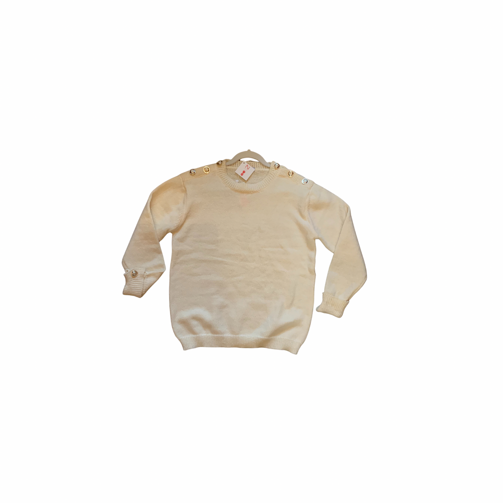 The Janova Crew Neck Sweater With Button Detail