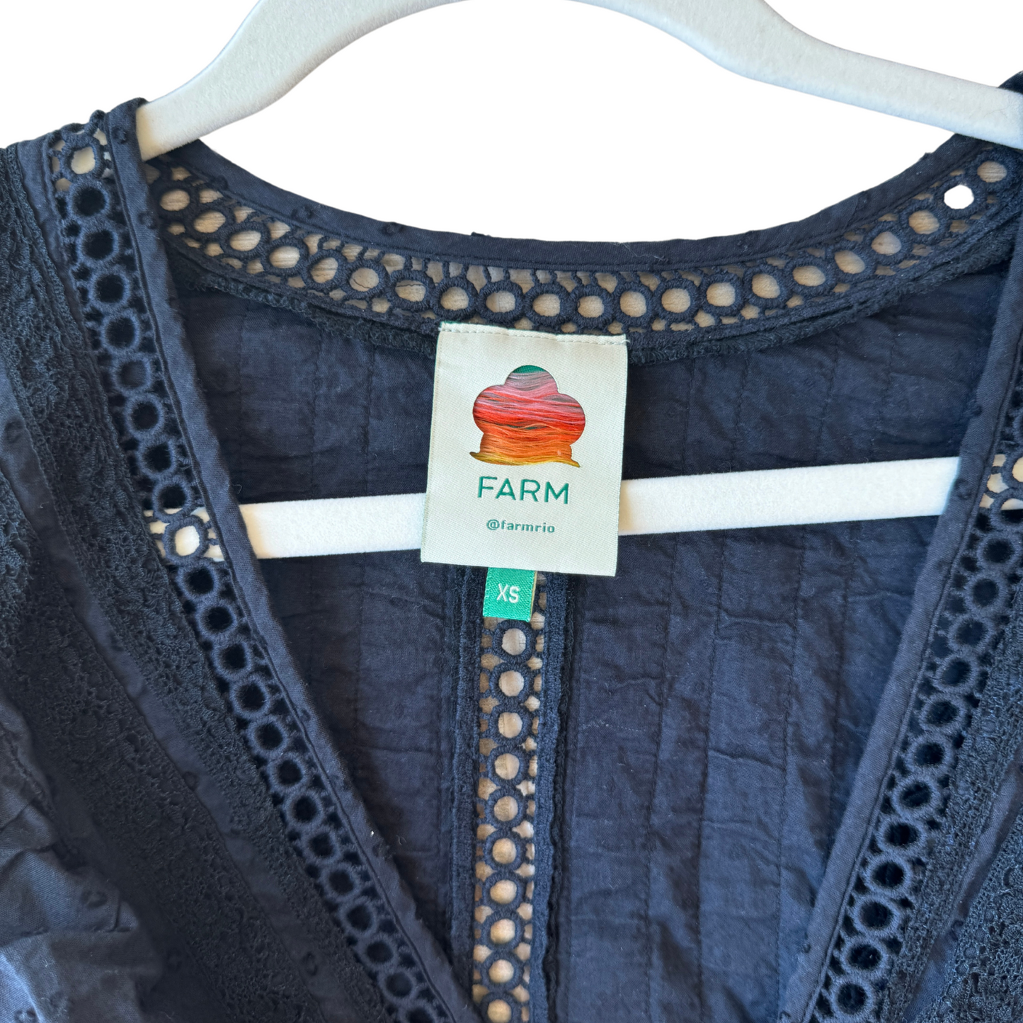 Black Eyelet Body Suit Cotton Blouse