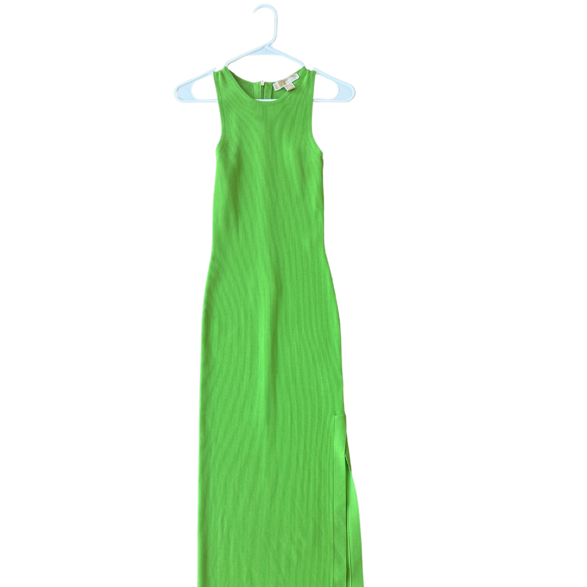 Lime Green Ribbed Fitted Michael Kors Preloved Maxi Dress – NS Style Shop