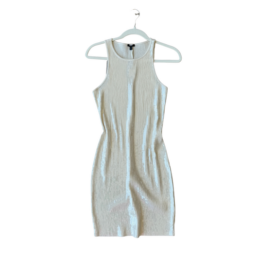 White Sequin Mini Preloved Mini Dress