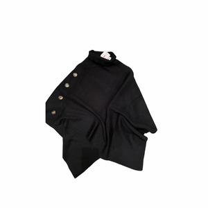 The Baker Button Detail Turtleneck Sweater Cape