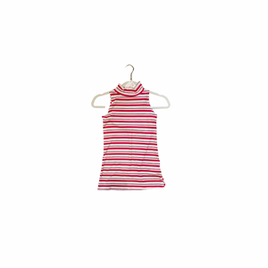 Mock Neck Racer Back Stripe Tank